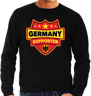 Bellatio Decorations Germany supporter schild sweater zwart voor heren - Duitsland landen sweater / kleding - EK / WK / Olympische spelen outfit 2XL