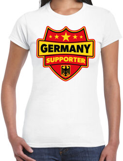 Bellatio Decorations Germany supporter schild t-shirt wit voor dames - Duitsland landen t-shirt / kleding - EK / WK / Olympische spelen outfit 2XL