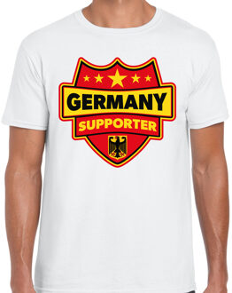 Bellatio Decorations Germany supporter schild t-shirt wit voor heren - Duitsland landen t-shirt / kleding - EK / WK / Olympische spelen outfit 2XL