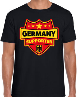 Bellatio Decorations Germany supporter schild t-shirt zwart voor heren - Duitsland landen t-shirt / kleding - EK / WK / Olympische spelen outfit 2XL