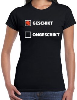 Bellatio Decorations Geschikt - Ongeschikt fun t-shirt zwart dames M