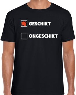 Bellatio Decorations Geschikt - Ongeschikt fun t-shirt zwart heren 2XL