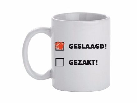 Bellatio Decorations Geslaagd cadeau mok / beker 300 ml Multikleur