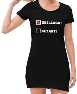 Bellatio Decorations Geslaagd / gezakt jurkje zwart voor dames