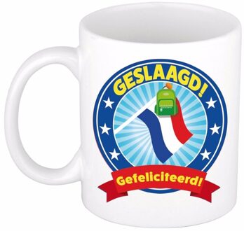 Bellatio Decorations Geslaagd kado beker / mok 300 ml Multi