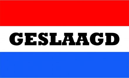 Bellatio Decorations Geslaagd vlag met Nederlandse kleuren 150 x 90 cm