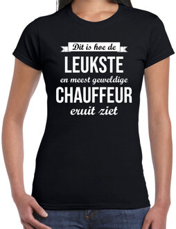 Bellatio Decorations Geweldige chauffeur t-shirt / kleding zwart dames - cadeau shirt 2XL