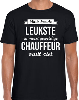 Bellatio Decorations Geweldige chauffeur t-shirt / kleding zwart heren - cadeau shirt 2XL