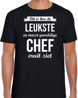 Bellatio Decorations Geweldige chef t-shirt / kleding zwart heren - cadeau shirt 2XL