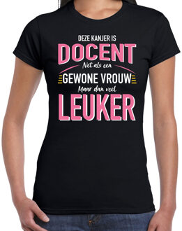 Bellatio Decorations Gewone vrouw / docent cadeau t-shirt zwart voor dames 2XL