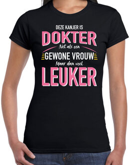 Bellatio Decorations Gewone vrouw / dokter cadeau t-shirt zwart voor dames