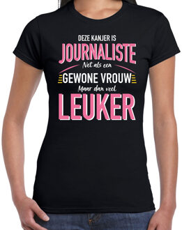 Bellatio Decorations Gewone vrouw / journaliste cadeau t-shirt zwart voor dames XS