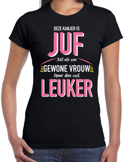 Bellatio Decorations Gewone vrouw / juf cadeau t-shirt zwart voor dames 2XL