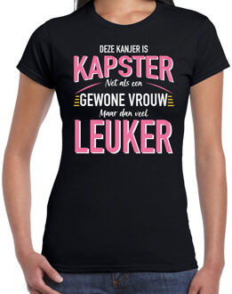 Bellatio Decorations Gewone vrouw / kapster cadeau t-shirt zwart voor dames 2XL