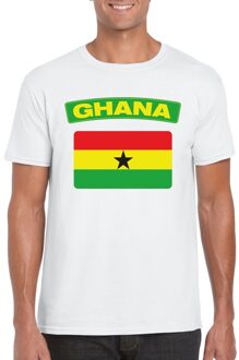 Bellatio Decorations Ghanese vlag shirt wit heren
