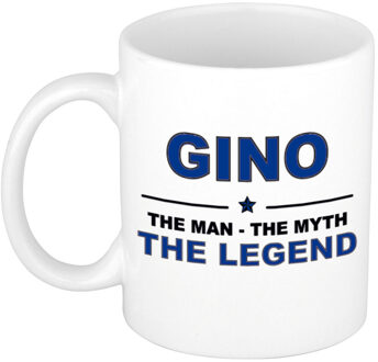 Bellatio Decorations Gino cadeau mok - man myth legend - naam koffiemok - 300 ml - collega - vaderdag