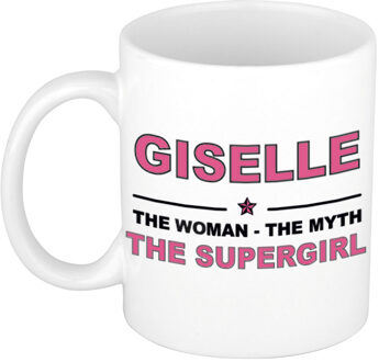 Bellatio Decorations Giselle cadeau mok - Woman Myth Supergirl - naam koffiemok - 300 ml - collega - moederdag