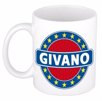 Bellatio Decorations Givano naam koffie mok / beker 300 ml - namen mokken Multikleur