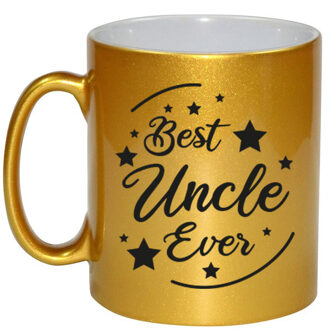 Bellatio Decorations Gouden Best Uncle Ever cadeau koffiemok / theebeker 330 ml