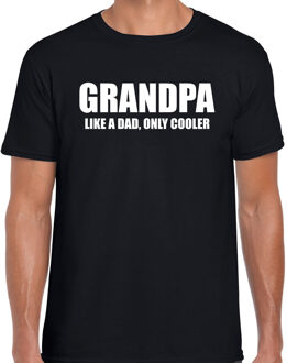 Bellatio Decorations Grandpa like a dad only cooler cadeau t-shirt zwart voor heren 2XL