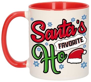 Bellatio Decorations Grappige Kerstmis mok Santa his favorite Ho 300 ml
