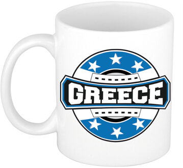 Bellatio Decorations Greece / Griekenland logo supporters mok / beker 300 ml - feest mokken Multikleur