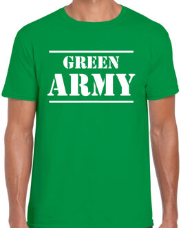 Bellatio Decorations Green army/Groene leger supporter/fan t-shirt groen voor heren - Milieu shirt XL - Feestshirts