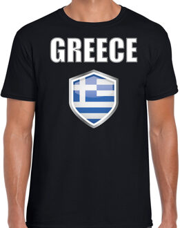 Bellatio Decorations Griekenland landen t-shirt zwart heren - Griekse landen shirt / kleding - EK / WK / Olympische spelen Greece outfit 2XL