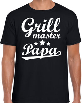 Bellatio Decorations Grill master papa bbq / barbecue cadeau t-shirt zwart voor heren 2XL