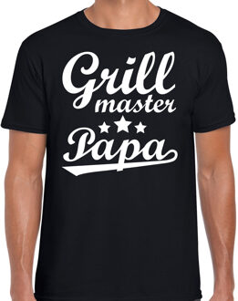 Bellatio Decorations Grill master papa bbq / barbecue cadeau t-shirt zwart voor heren