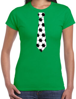 Bellatio Decorations Groen fan t-shirt voor dames - voetbal stropdas - Voetbal supporter - EK/ WK shirt / outfit XS