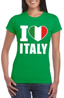 Bellatio Decorations Groen I love Italie fan shirt dames 2XL