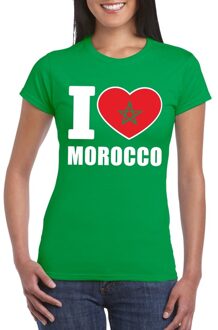 Bellatio Decorations Groen I love Marokko fan shirt dames 2XL