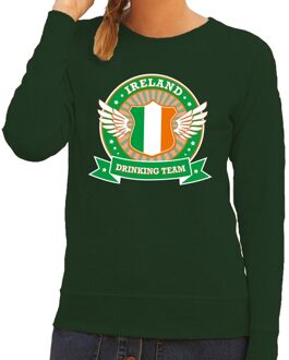 Bellatio Decorations Groen Ireland drinking team sweater dames 2XL