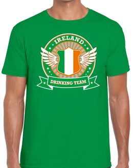Bellatio Decorations Groen Ireland drinking team t-shirt heren