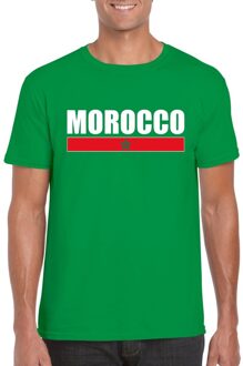 Bellatio Decorations Groen Marokko supporter t-shirt voor heren