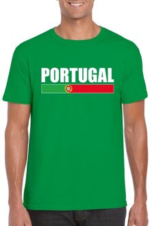 Bellatio Decorations Groen Portugal supporter t-shirt voor heren