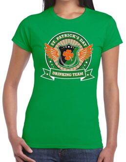 Bellatio Decorations Groen St. Patricks day drinking team t-shirt dames L