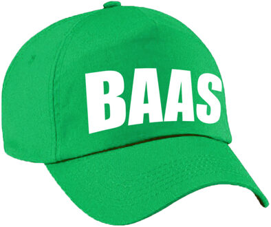 Bellatio Decorations Groene Baas verkleed pet / cap voor volwassenen