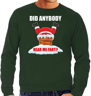 Bellatio Decorations Groene Kersttrui / Kerstkleding Did anybody hear my fart voor heren 2XL - kerst truien