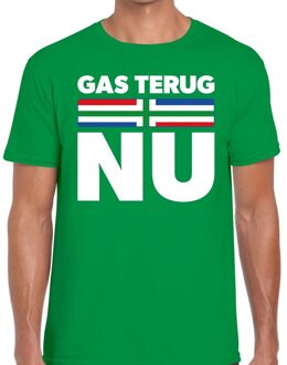 Bellatio Decorations Groningen protest t-shirt gas terug NU groen voor heren