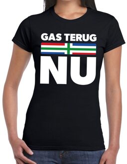 Bellatio Decorations Groningen protest t-shirt gas terug NU zwart voor dames XL