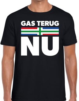 Bellatio Decorations Groningen protest t-shirt gas terug NU zwart voor heren XL