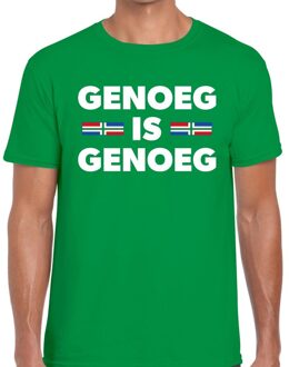 Bellatio Decorations Groningen protest t-shirt Genoeg is genoeg groen heren 2XL