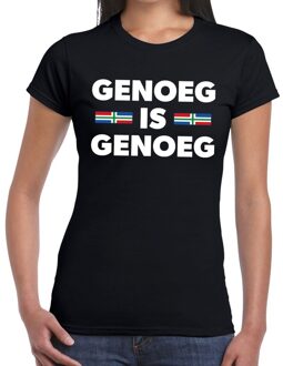 Bellatio Decorations Groningen protest t-shirt genoeg is genoeg zwart voor dames 2XL