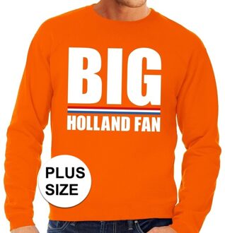 Bellatio Decorations Grote maten Big Holland Fan trui oranje heren 3XL - Feesttruien