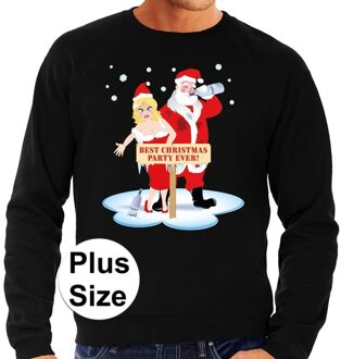 Bellatio Decorations Grote maten foute Kersttrui best Christmas party zwart heren