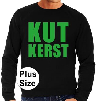 Bellatio Decorations Grote maten foute Kersttrui / sweater - Kut Kerst- zwart voor heren -  plus size kerstkleding / kerst outfit 3XL