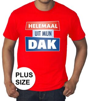 Bellatio Decorations Grote maten Helemaal uit mijn dak t-shirt - rood plus size heren 3XL