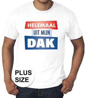 Bellatio Decorations Grote maten Helemaal uit mijn dak t-shirt - wit plus size heren 3XL